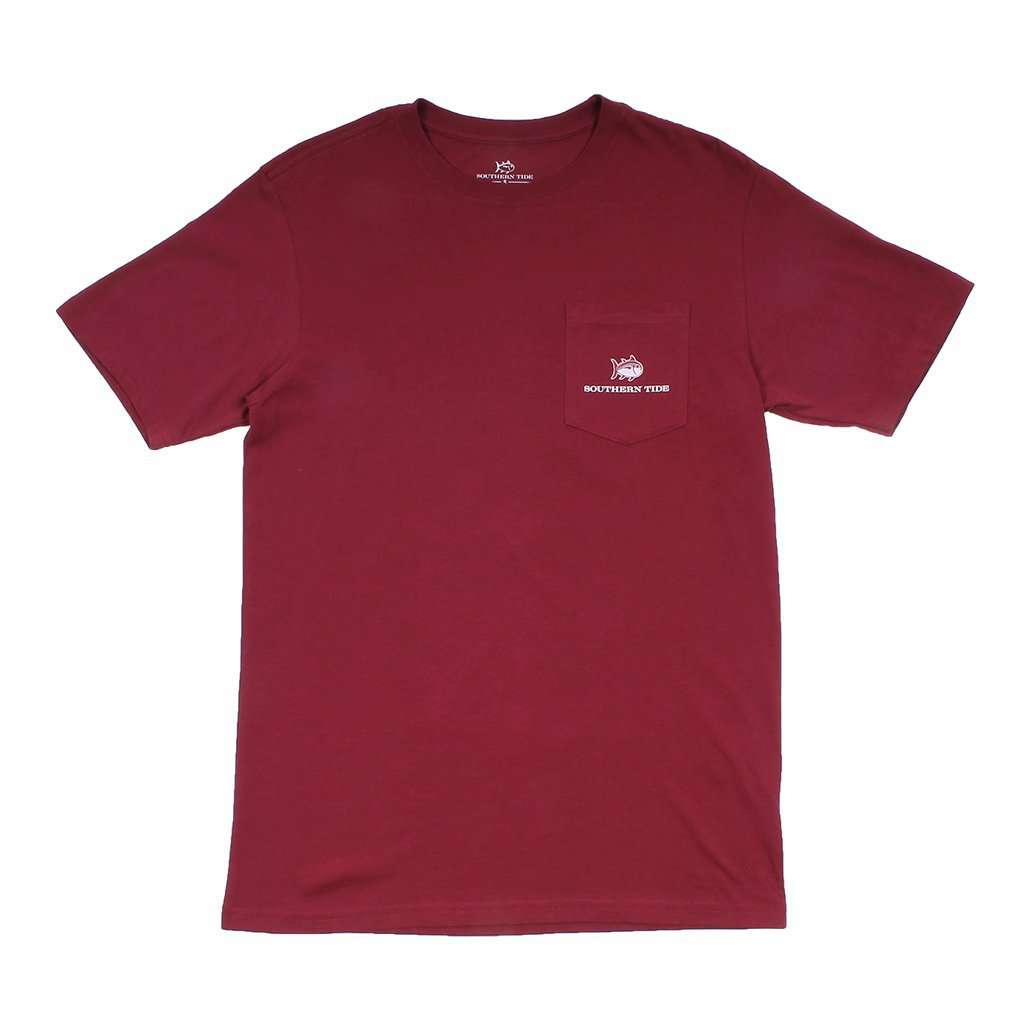 University of South Carolina Skipjack Fill T-Shirt in Chianti by Southern Tide - Country Club Prep