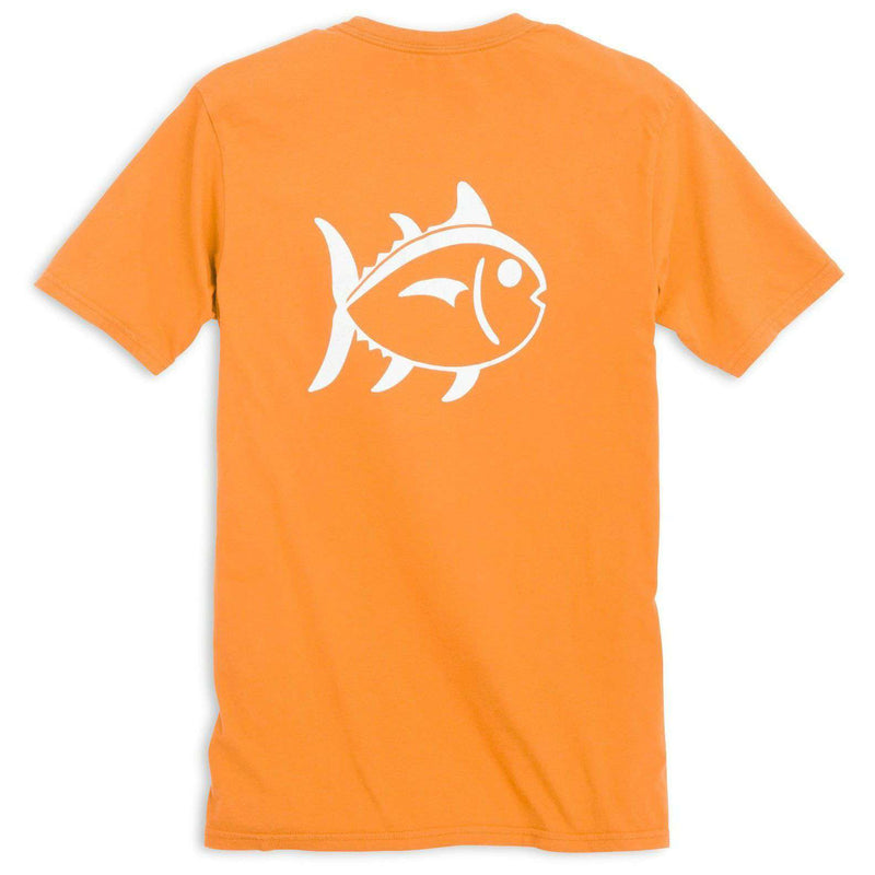 University Outline Pocket Tee in Rocky Top Orange by Southern Tide - Country Club Prep