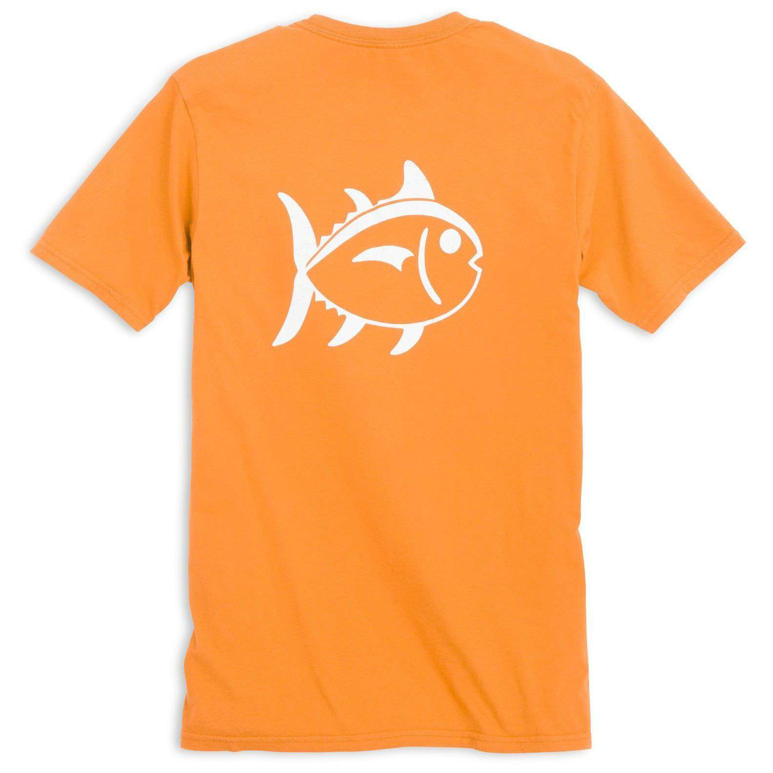 University Outline Pocket Tee in Rocky Top Orange by Southern Tide - Country Club Prep