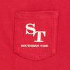 University Outline Pocket Tee in Varisty Red by Southern Tide - Country Club Prep