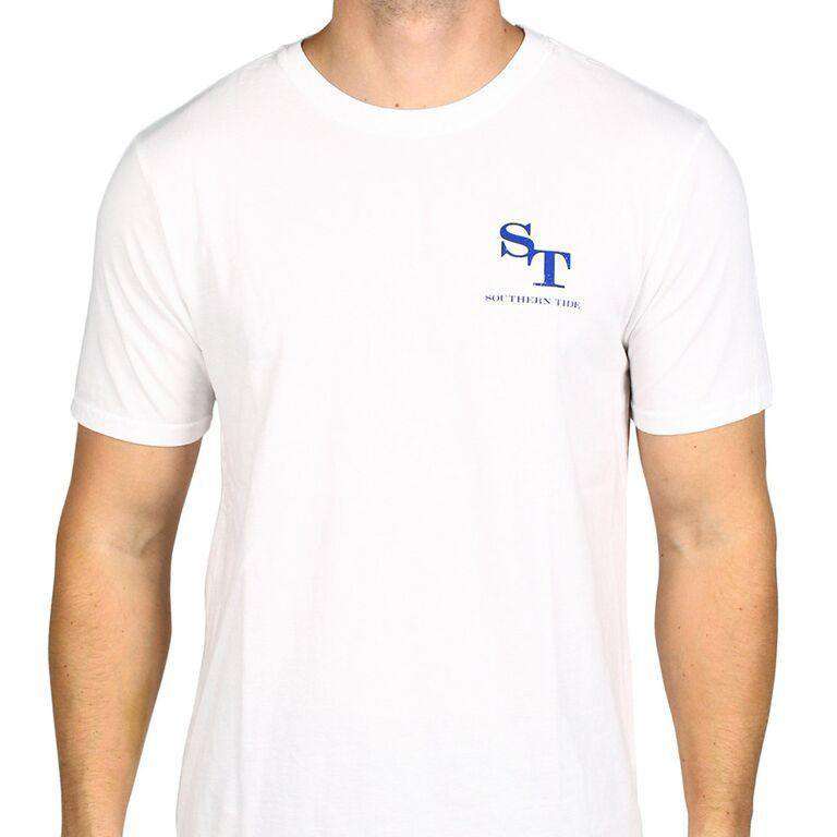 University Outline Tee in White by Southern Tide - Country Club Prep