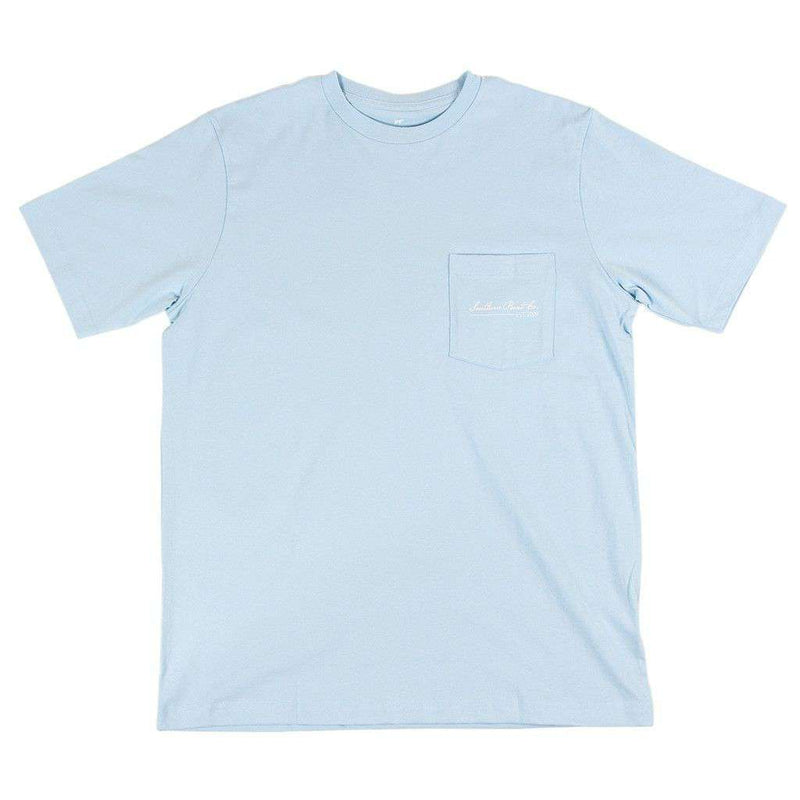 Southern Point USA Flag Tee in Light Blue – Country Club Prep