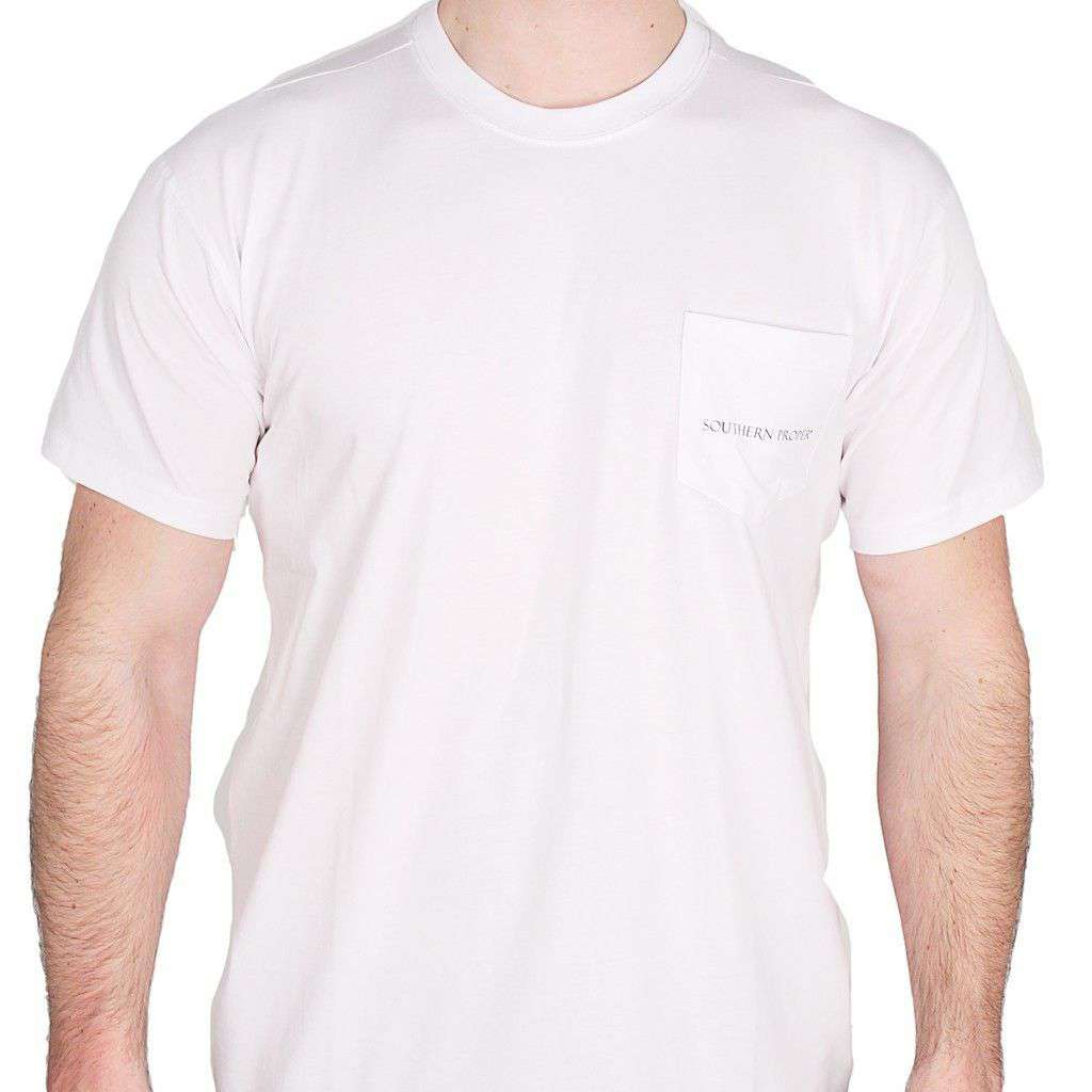 Use Protection Tee in White by Southern Proper - Country Club Prep