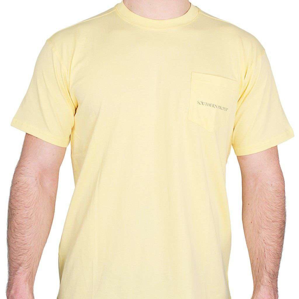 Use Protection Tee in Yellow by Southern Proper - Country Club Prep
