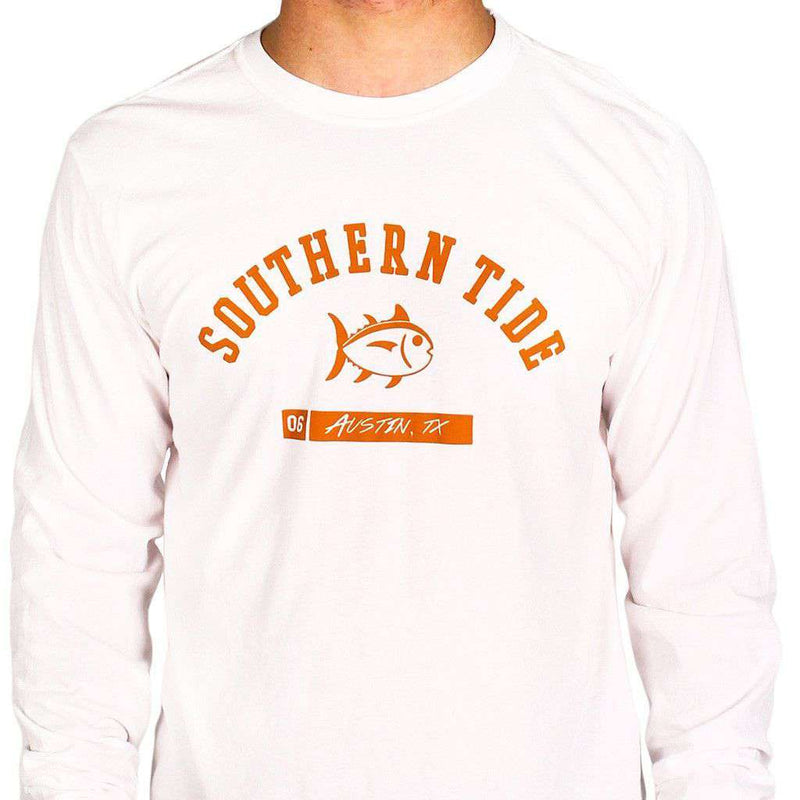 UT Long Sleeve Campus Tee in White by Southern Tide - Country Club Prep