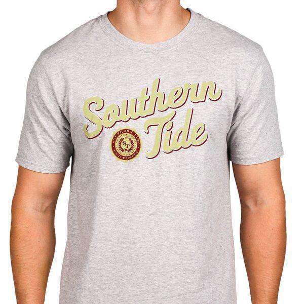 Varsity Tee in Grey and Gold by Southern Tide - Country Club Prep