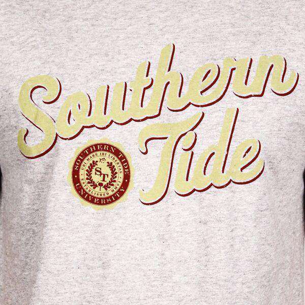 Varsity Tee in Grey and Gold by Southern Tide - Country Club Prep