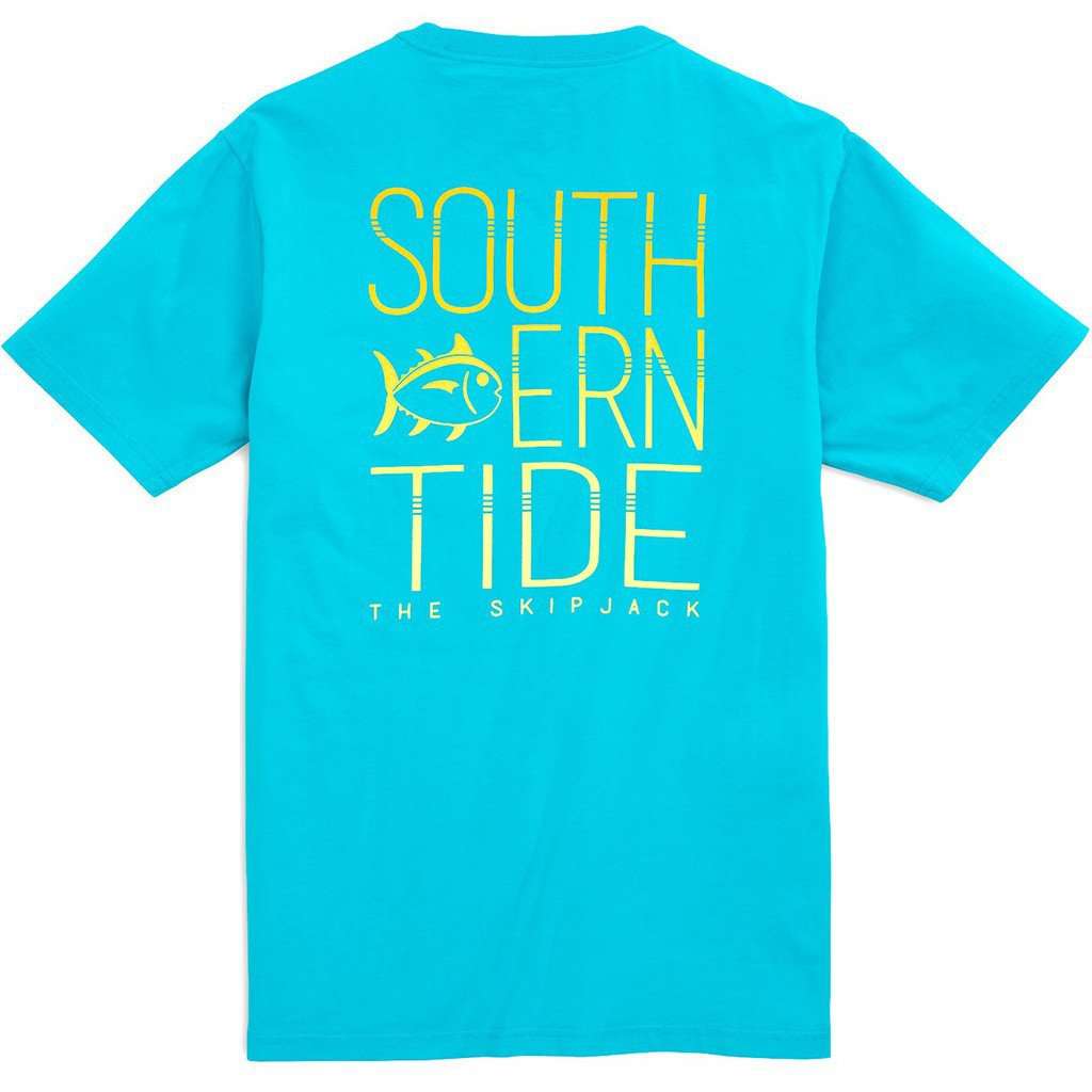 Vibrant Skipjack Tee Shirt in Scuba Blue by Southern Tide - Country Club Prep