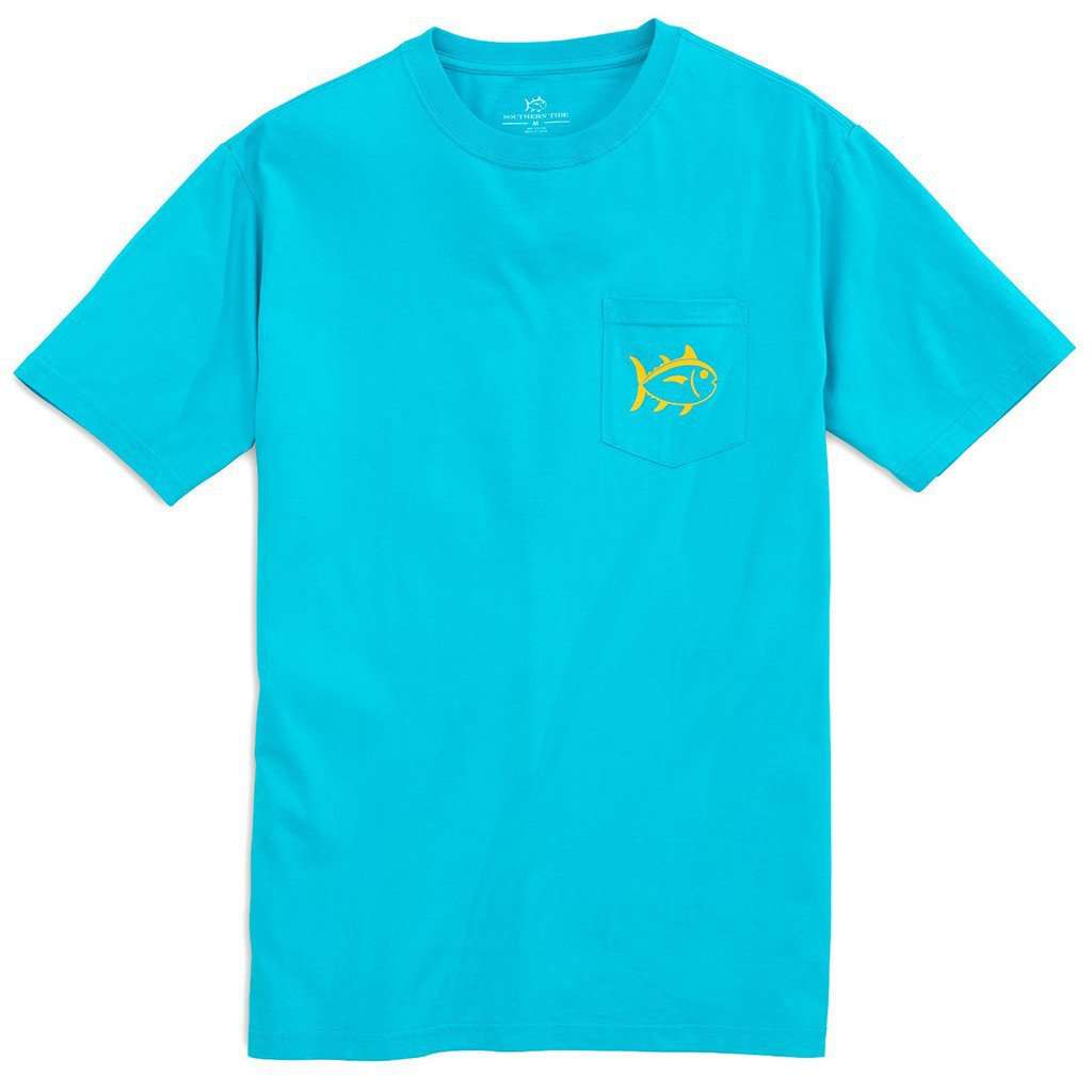 Vibrant Skipjack Tee Shirt in Scuba Blue by Southern Tide - Country Club Prep