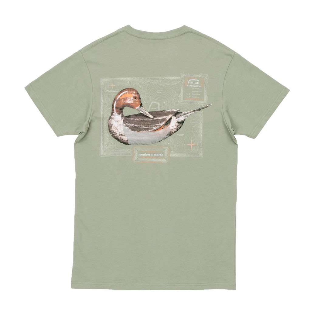 Vintage Decoy Pintail Tee in Bay Green by Southern Marsh - Country Club Prep