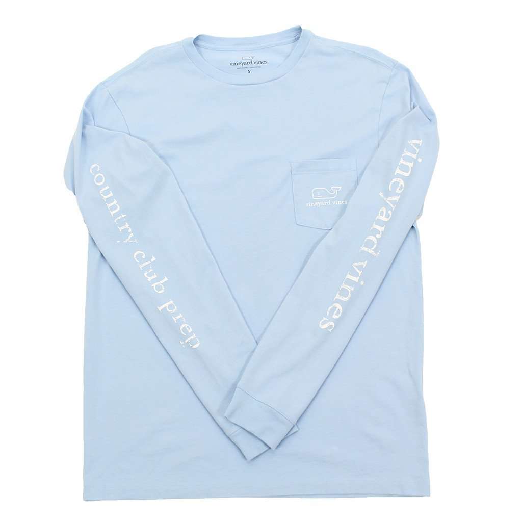 Vintage Whale Country Club Prep Long Sleeve Tee in Jake Blue by Vineyard Vines - Country Club Prep