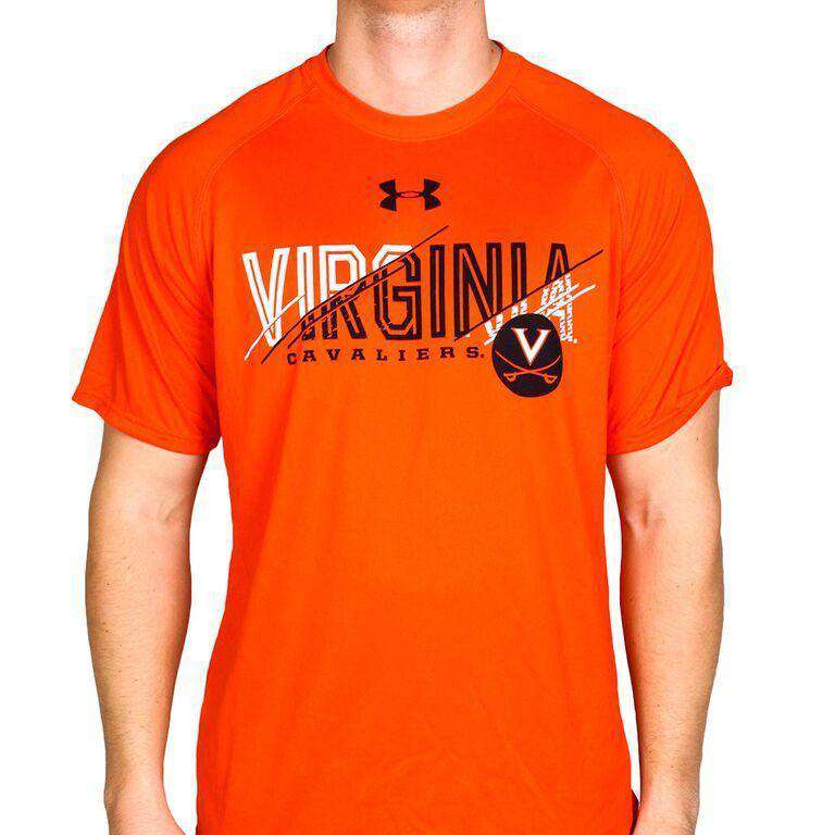 Virginia Cavaliers Performance Tee Shirt in Orange by Under Armour - Country Club Prep