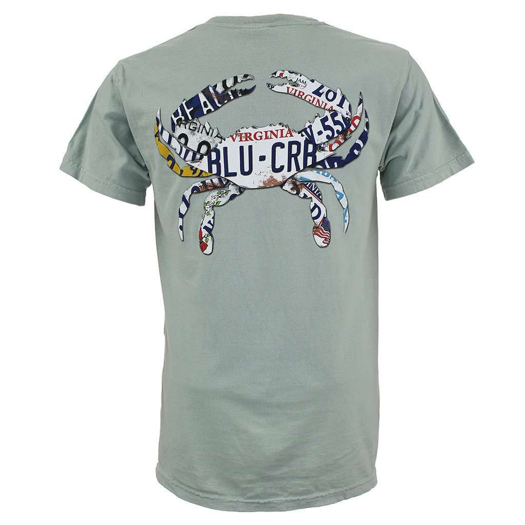 Virginia Crab License Plate Tee Shirt in Bay by Live Oak - Country Club Prep