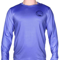 Wave Long Sleeve Performance Shirt in Mystic Blue by Waters Bluff - Country Club Prep