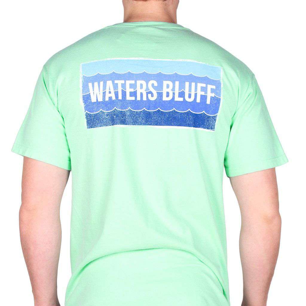 Wave Tee Shirt in Island Reef Green by Waters Bluff - Country Club Prep
