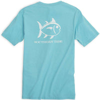 Weathered Skipjack Tee Shirt in Turquoise by Southern Tide - Country Club Prep