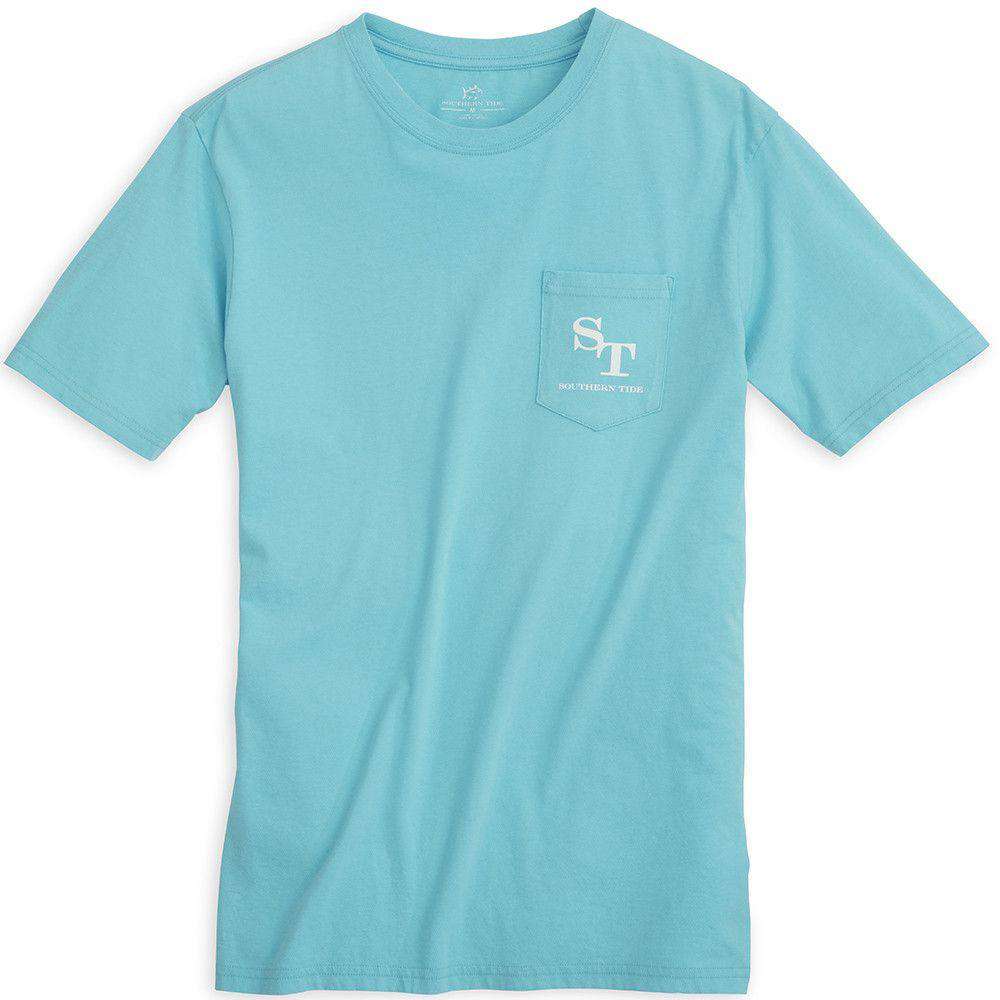 Weathered Skipjack Tee Shirt in Turquoise by Southern Tide - Country Club Prep