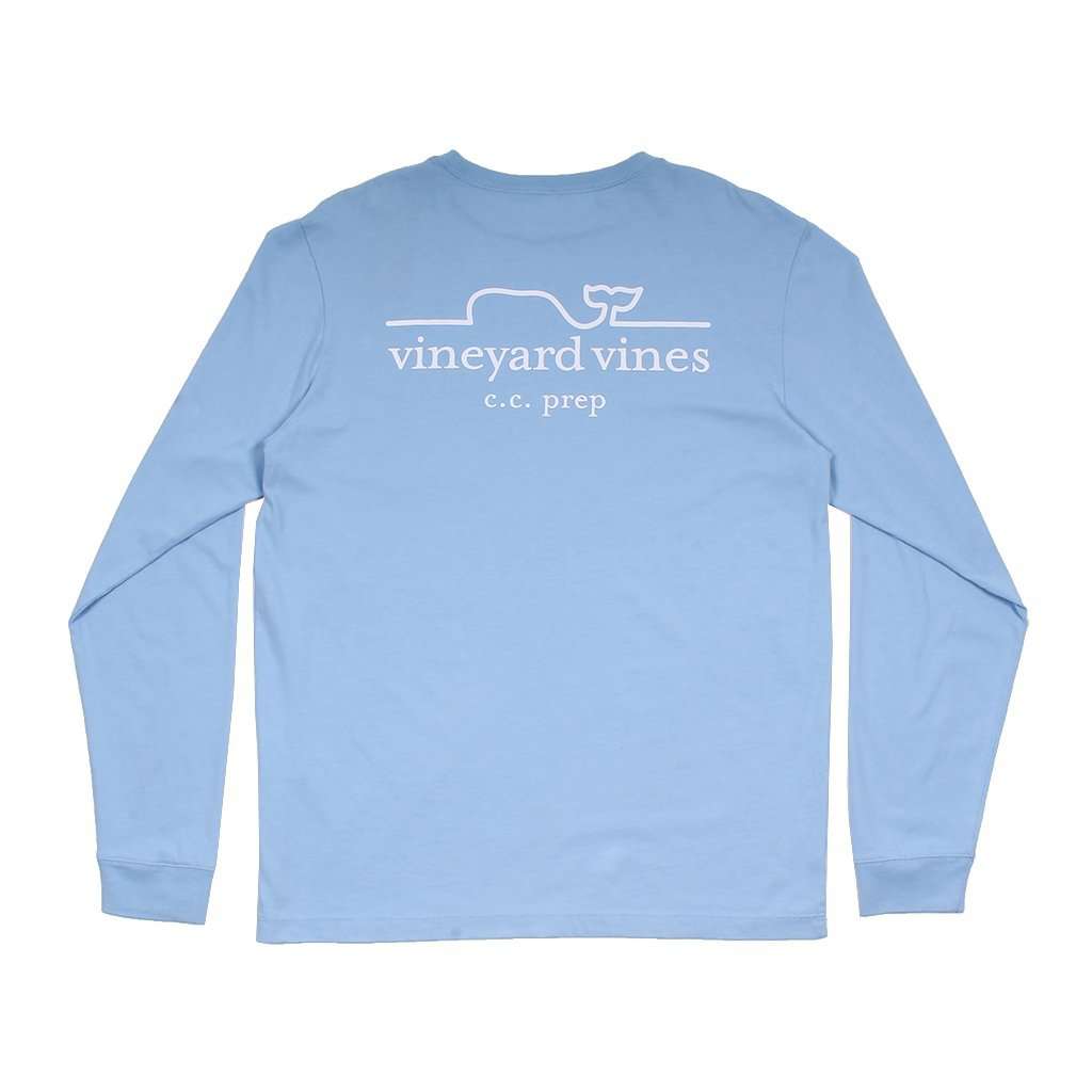 Vineyard Vines Whale Line C.C. Prep Long Sleeve Tee in Jake Blue ...
