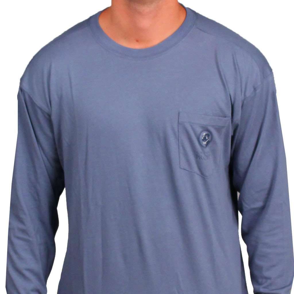 What A Gentleman Would Wear Long Sleeve Tee in Navy by Southern Proper - Country Club Prep