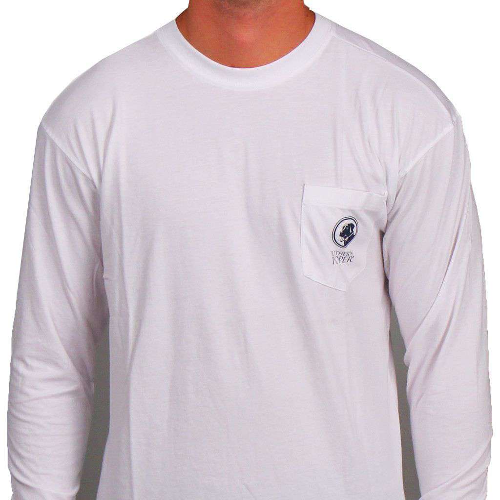 What A Gentleman Would Wear Long Sleeve Tee in White by Southern Proper - Country Club Prep