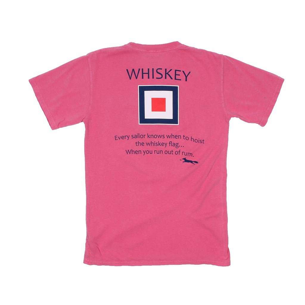 Whiskey Flag Tee in Crunchberry by Country Club Prep - Country Club Prep