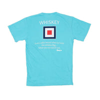 Whiskey Flag Tee in Lagoon Blue by Country Club Prep - Country Club Prep