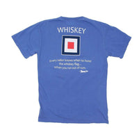 Whiskey Flag Tee in Mystic Blue by Country Club Prep - Country Club Prep