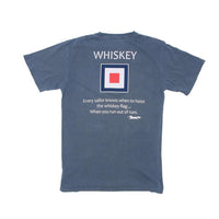 Whiskey Flag Tee in Navy by Country Club Prep - Country Club Prep