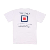 Whiskey Flag Tee in White by Country Club Prep - Country Club Prep