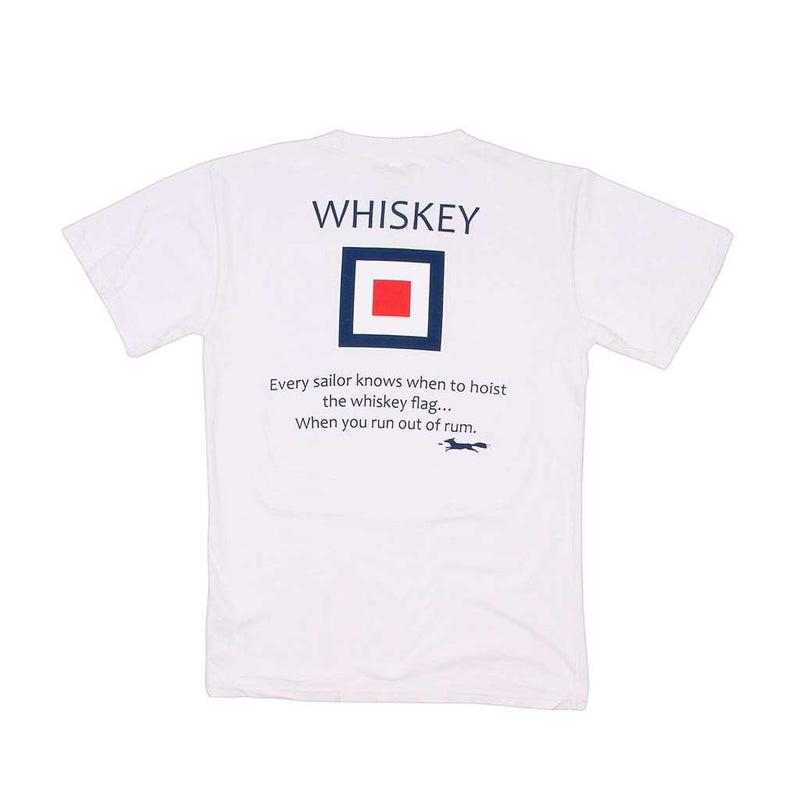 Whiskey Flag Tee in White by Country Club Prep - Country Club Prep