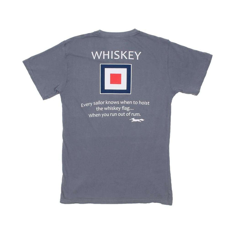 Whiskey Flag Tee Shirt in Granite by Country Club Prep - Country Club Prep