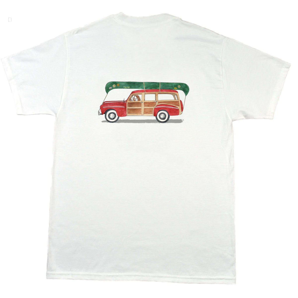 Wicked Woody Wagon Tee in White by Chatham Ivy - Country Club Prep