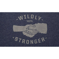 Wildly Stronger Handshake Long Sleeve Tee in Heather Navy by YETI - Country Club Prep