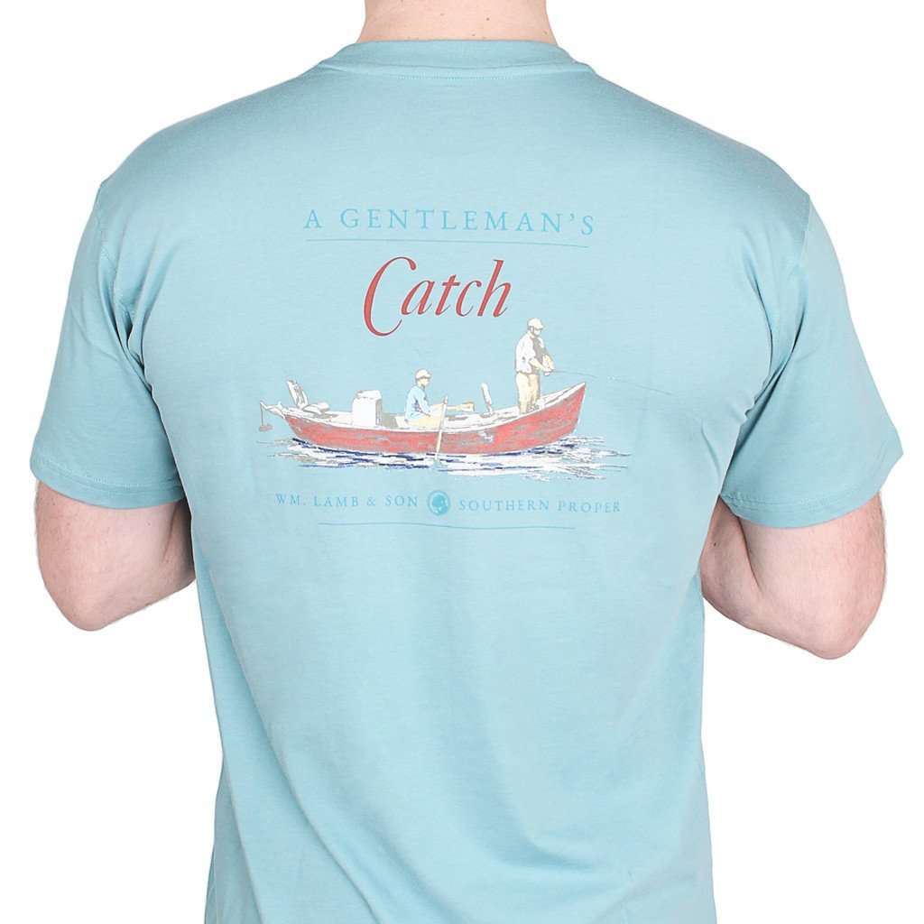 WM. Lamb & Son Gentleman's Catch Tee in Inlet Green by Southern Proper - Country Club Prep