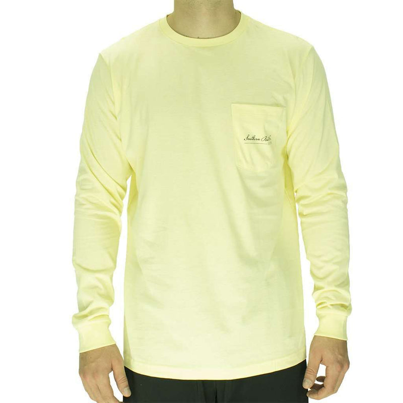 Wood Decoy Long Sleeve Tee in Yellow by Southern Point Co. - Country Club Prep
