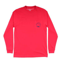 Wood Grain Long Sleeve Tee in Paprika by Waters Bluff - Country Club Prep