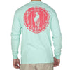 Wood Grain Long Sleeve Tee Shirt in Island Reef by Waters Bluff - Country Club Prep