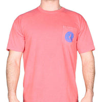 Wood Grain Tee Shirt in Crunchberry Red by Waters Bluff - Country Club Prep