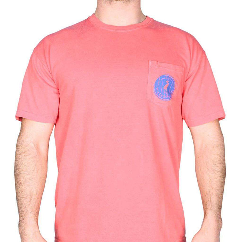 Wood Grain Tee Shirt in Crunchberry Red by Waters Bluff - Country Club Prep