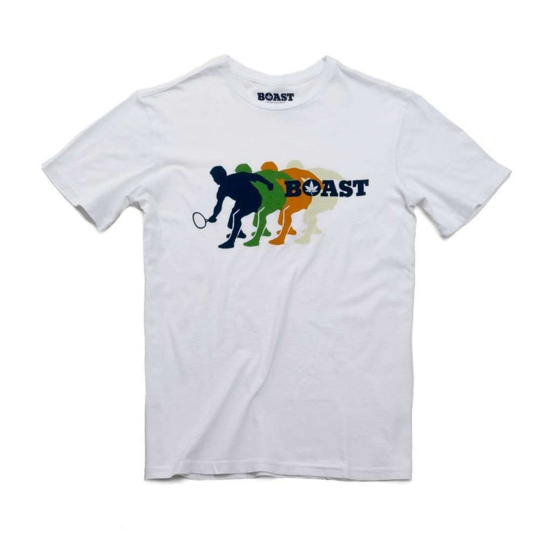 Wordmark Silhouette Tee in White by Boast - Country Club Prep