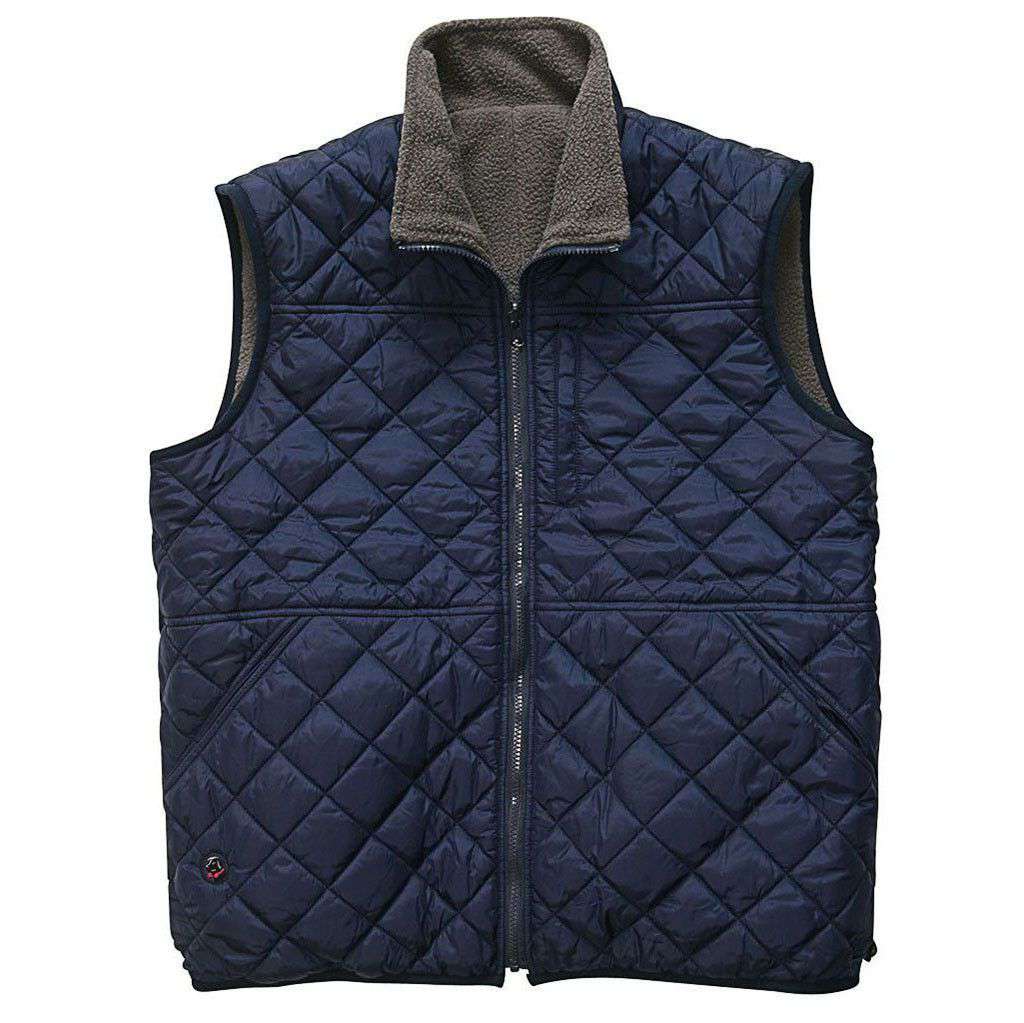 All Prep Reversible Vest in Grey by Southern Proper - Country Club Prep