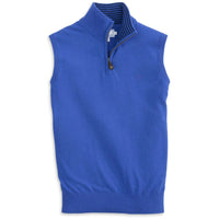 Biltmore 1/4 Zip Vest in Cobalt by Southern Tide - Country Club Prep