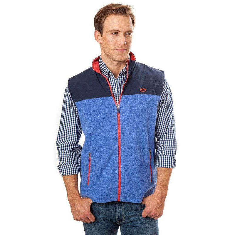 Cambridge Fleece Vest in Strong Blue by Southern Tide - Country Club Prep