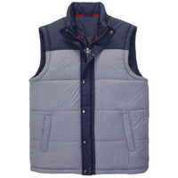 Campground Vest in Grisaille Grey & Navy by Southern Proper - Country Club Prep