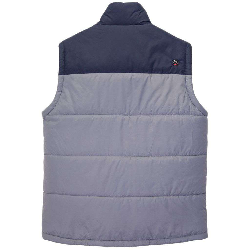 Campground Vest in Grisaille Grey & Navy by Southern Proper - Country Club Prep