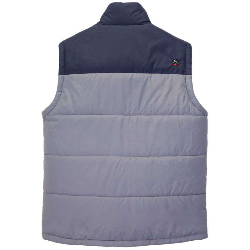 Campground Vest in Grisaille Grey & Navy by Southern Proper - Country Club Prep