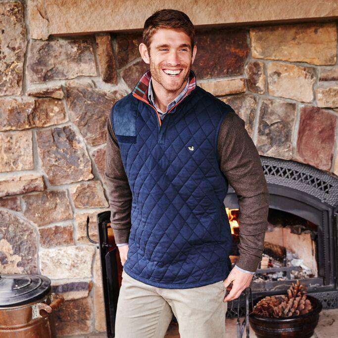 Carlyle Sporting Vest in Colonial Navy by Southern Marsh - Country Club Prep