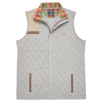 Carlyle Sporting Vest in Heathered Washed Grey by Southern Marsh - Country Club Prep