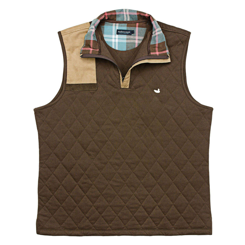 Carlyle Sporting Vest in Stone Brown by Southern Marsh - Country Club Prep