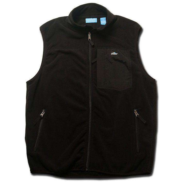 Fleece Vest in Black by Coast - Country Club Prep